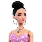 Muñeca Barbie Deluxe Style con Vestido Denim Rosado de Estrellas