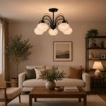 Lámpara de Techo de 5 Luces Tipo Esfera con Base E27 60W