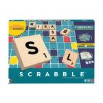 Juego de Mesa Scrabble de Madera 2 en 1 con Tablero, Fichas y Bolsa