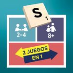 Juego de Mesa Scrabble de Madera 2 en 1 con Tablero, Fichas y Bolsa