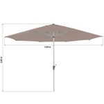 Sombrilla de Mesa Aura II Octogonal de Aluminio 3.94 Metros Color Taupe