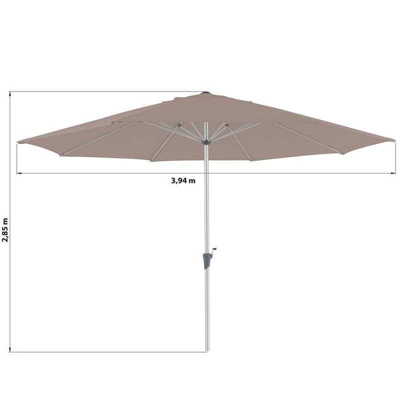 Sombrilla de Mesa Aura II Octogonal de Aluminio 3.94 Metros Color Taupe