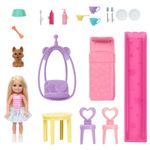 Casa Desplegable Barbie Club Chelsea con Muñeca y Accesorios