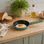 Sartén Mini de Aluminio Antiadherente de 14 cm para Cocina Color Verde
