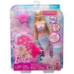 Muñeca Barbie Sirena Bubble Sparkle con Burbujas, Solución de 60 mL y Cepillo