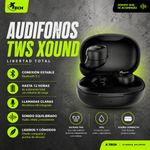 Audífonos Inalámbricos TWS con Bluetooth Micrófono HD y Estuche de Carga en Color Negro