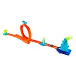 Pista de Acrobacias Hot Wheels Stunt Track con Loop y Vehículo Escala 1:64