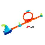 Pista de Acrobacias Hot Wheels Stunt Track con Loop y Vehículo Escala 1:64
