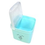 Especiero de 30 oz para Sal Plástico con Tapa Transparente Color Verde Menta