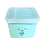 Especiero de 30 oz para Sal Plástico con Tapa Transparente Color Verde Menta