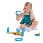 Juego de Puntería con Aros de Colores para Niños con Base Giratoria Multicolor