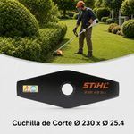 Cuchilla GrassCut de 2 Dientes 230 mm para Desbrozadora FS-55