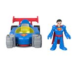 Set de Figura y Vehículo DC Super Friends de Superman Supermóvil Color Azul