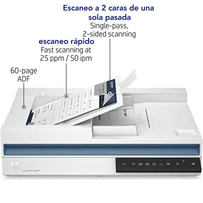 Escáner ScanJet Pro 2600 De Alta Velocidad - Hp