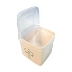 Especiero de 30 oz para Azúcar Plástico con Tapa Transparente Color Beige Vainilla