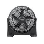 Ventilador de Piso 20 Plg con Diseño Portátil para Ventilación Interior Color Negro