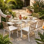 Set de Comedor Adrián de 5 Piezas para Exterior Color Beige