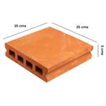 Baldosa Doble de Arcilla de 5x25x25 cm