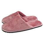 Pantuflas Abiertas de Felpa Suave para Interior Talla 40-41 Color Palo Rosa