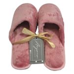 Pantuflas Abiertas de Felpa Suave para Interior Talla 40-41 Color Palo Rosa