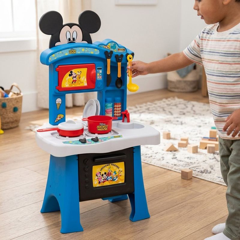 Cocina Infantil Mickey Petit Chef con Accesorios para Juego de Imitación Multicolor