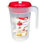 Pichel Mezclador Guateplast de 3 Litros con Aspas para Bebidas Color Rojo