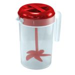 Pichel Mezclador Guateplast de 3 Litros con Aspas para Bebidas Color Rojo