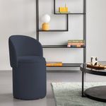 Asiento Puf Redondo con Tapa y Compartimento Interior Color Azul