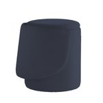 Asiento Puf Redondo con Tapa y Compartimento Interior Color Azul