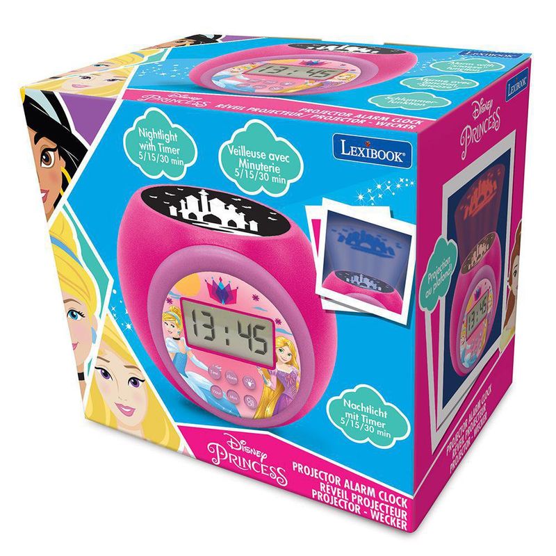 Reloj Despertador Y Proyector Princesas - Disney