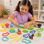Set de Plasticina Isla de Animales de 24 Piezas con Moldes y Herramientas