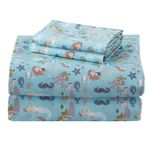 Set de Sábanas Matrimonial de 4 Piezas Diseño Estampado para Niños - Colores Surtios
