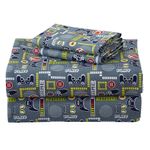 Set de Sábanas Matrimonial de 4 Piezas Diseño Estampado para Niños - Colores Surtios