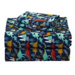 Set de Sábanas Matrimonial de 4 Piezas Diseño Estampado para Niños - Colores Surtios