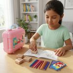 Maletín para Colorear Ariel con Crayones, Sellos y Accesorios de 20 Piezas