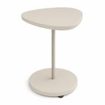 Mesa Auxiliar Bel de 45 x 45 x 55 cm con Cubierta Triangular Redondeada Color Crema