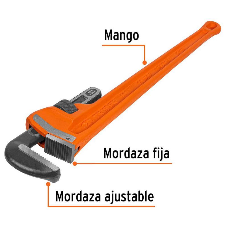 Llave Stilson 36 Plg Cuerpo Robusto de Hierro
