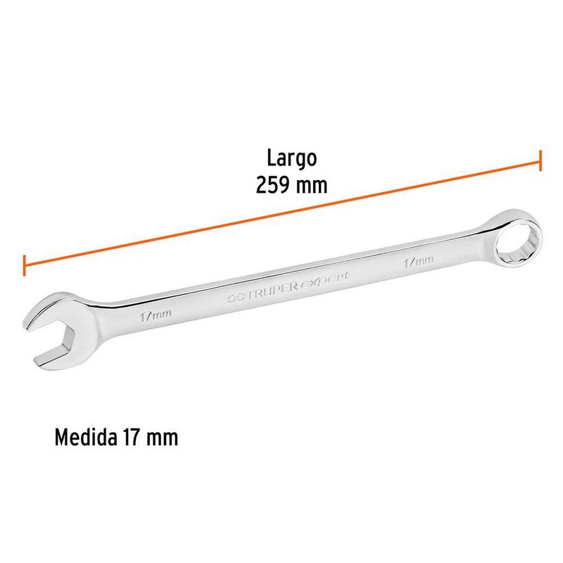 Llave Combinada Extralarga de 17 x 259 Mm