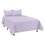Set de Cubrecama Pinsonic Queen con Diseño de Controles Color Lila de 3 Piezas