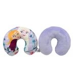 Cojín de Cuello Infantil Frozen para Viaje y Descanso Color Lila