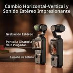 DJI Osmo Pocket 3 Creator Combo 4K con Cámara y Estabilizador de 3 Ejes Color Negro