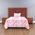 Set de Sábanas Imperial Diseño de Nubes Color Rosado Multicolor de 2 Piezas