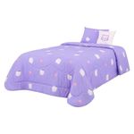 Set de Edredón Imperial Diseño de Gatitos Color Lila de 3 Piezas