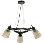 Lámpara Colgante Negra 3 Luces Base E27 - Z