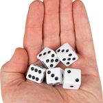 Set de 5 Dados Clásicos para Juegos de Mesa Color Blanco