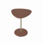Mesa Auxiliar Alta Bel de 51 x 51 x 60 cm con Cubierta Triangular Redondeada Color Terracota