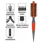 Cepillo Térmico Redondo Cerámico de 25 mm para Peinar Color Naranja