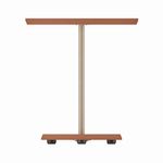 Mesa Auxiliar Bel de MDF y Metal para Sala 45 x 45 x 55 cm Color Terracota y Dorado