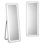 Espejo de Pie con Luz LED y Control Táctil de 50 x 160 cm para Dormitorio - Colores Surtidos