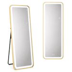 Espejo de Pie con Luz LED y Control Táctil de 50 x 160 cm para Dormitorio - Colores Surtidos